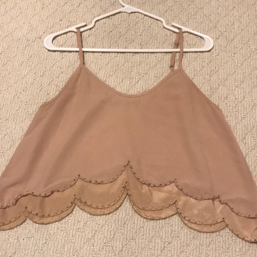 Dusty pink beaded top